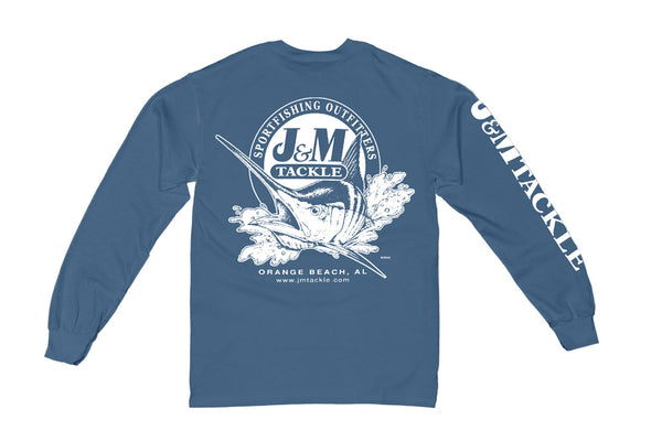 J&M Tackle Pigment Dyed Long Sleeve T-Shirt
