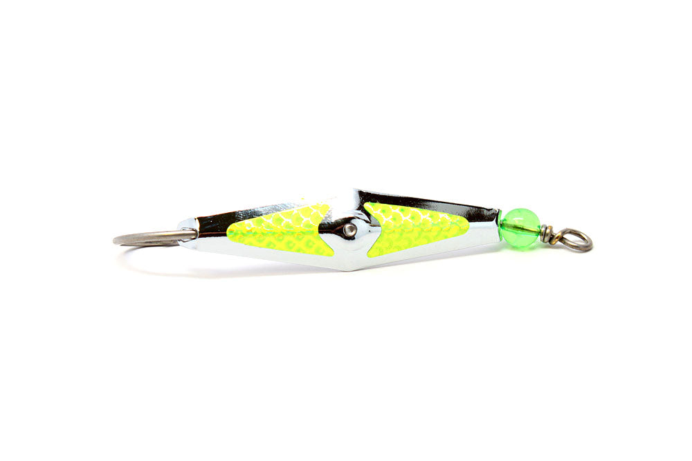 clark spoon fishing lure Clarkspoon #1 Chrome/Chart Flash Scale