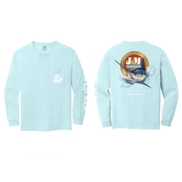 J & M Logo Full Color Pigment Dyed Long Sleeve w/ Pocket