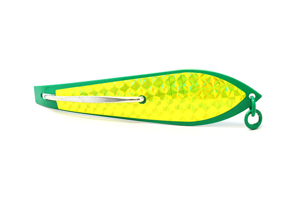 Huntington Drone Spoon, 3-1/2, Green/Yellow Flash