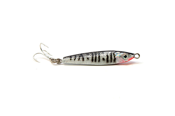 Sea Striker Jig Fish, 1/2 oz., Black/Silver Tiger