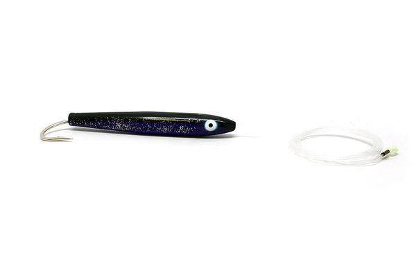 Sea Striker Cedar Plug, Rigged,Black/Purple, 6"