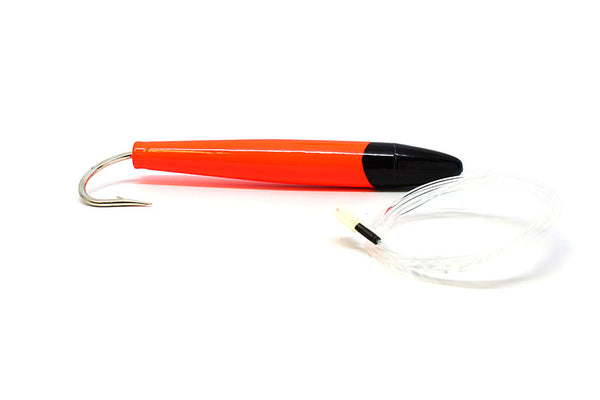 Sea Striker Cedar Plug, Rigged, Black/Fire Red, 6"