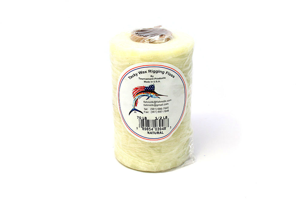 Heavy Duty Waxed Rigging Floss, 70# x 1/2 lb Natural