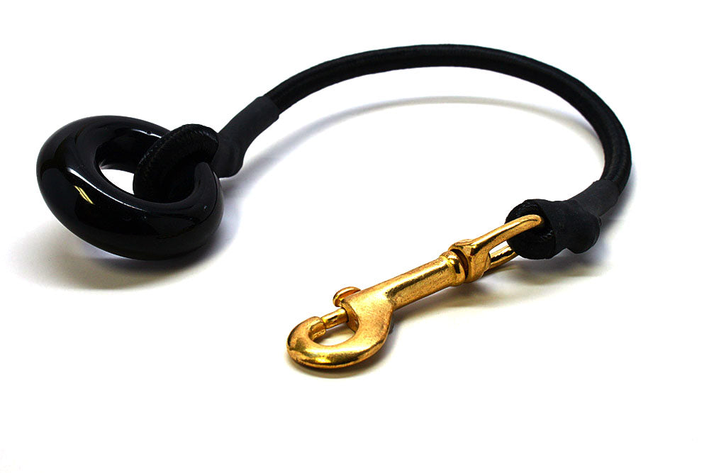 Outrigger Shock Cord, 12" Glass Ring w/brass clip