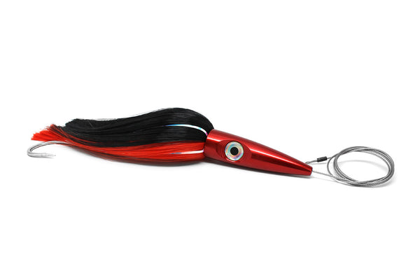 Bluewater Primo Wahoo Dart, Red Head w/Red/Black Hair - Rigged