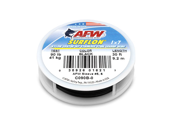 American Fishing Wire 90# Surflon Black 30'