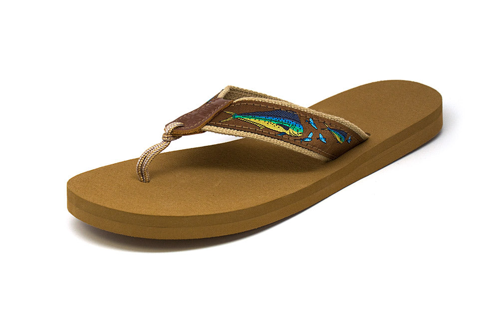 Zep Pro Men's Dolphin Chase Brown Ribbon Sandals